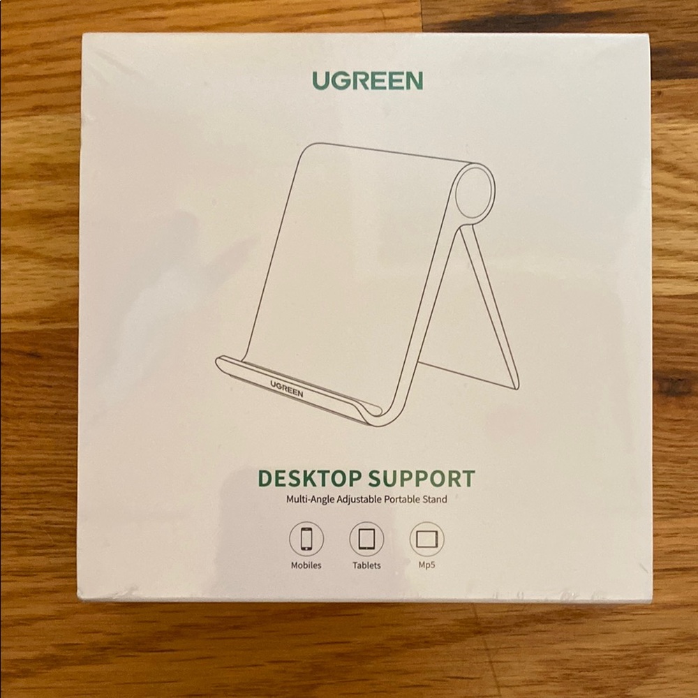 White Desktop Support Stand for Tablets and Mobiles